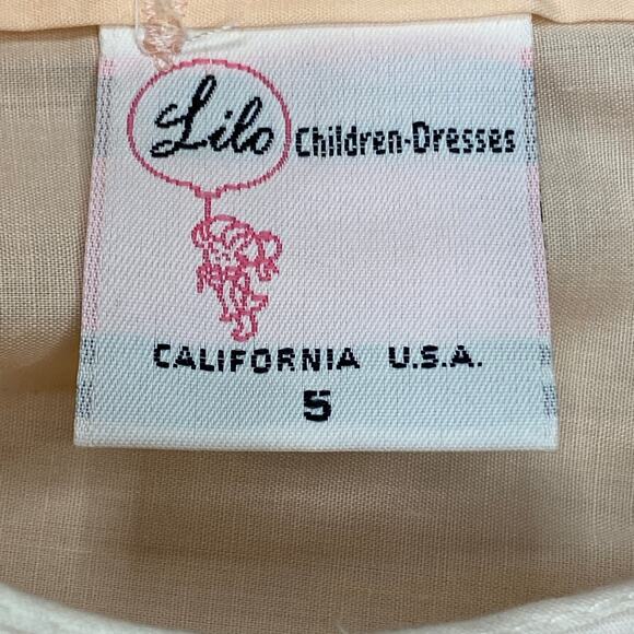 VTG Lilo California Full Circle Dress Girls Sz 5 Pageant Ruffled Tiered Party - Picture 11 of 12